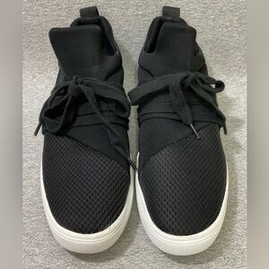 Steve Madden Mesh Lace up Women's Lancer Mid Top Sneaker In Black size‎ 6